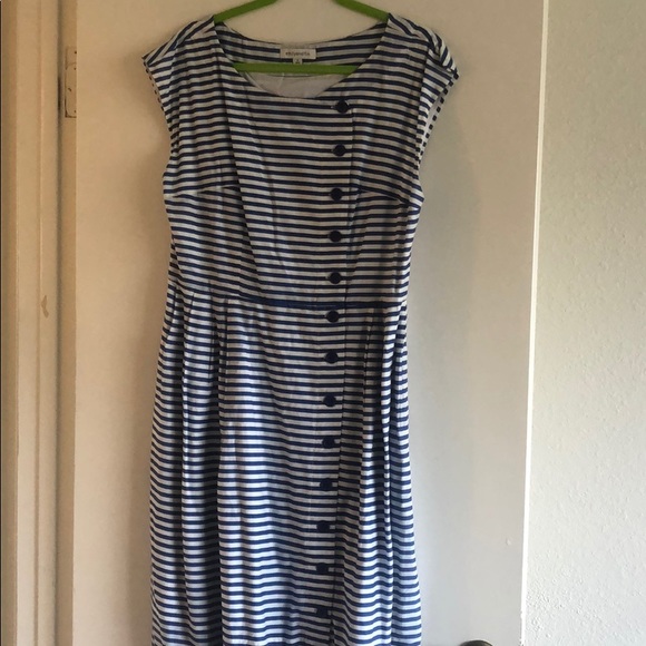 Emily and Fin Blue Striped Nancy Dress XL/UK 16